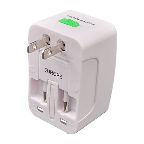 Adattatore universale da viaggio MKC Europa - Regno Unito - USA bianca 492519362